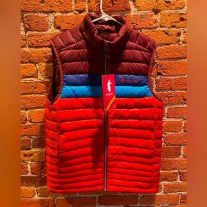 Cotopaxi Men’s Puffer Vest - Medium (Orange / Blue)